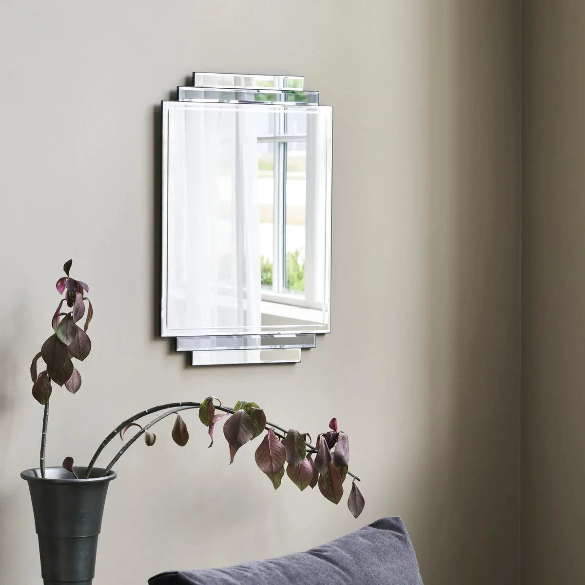 Deco mirror grey, 45x70 cm House Doctor