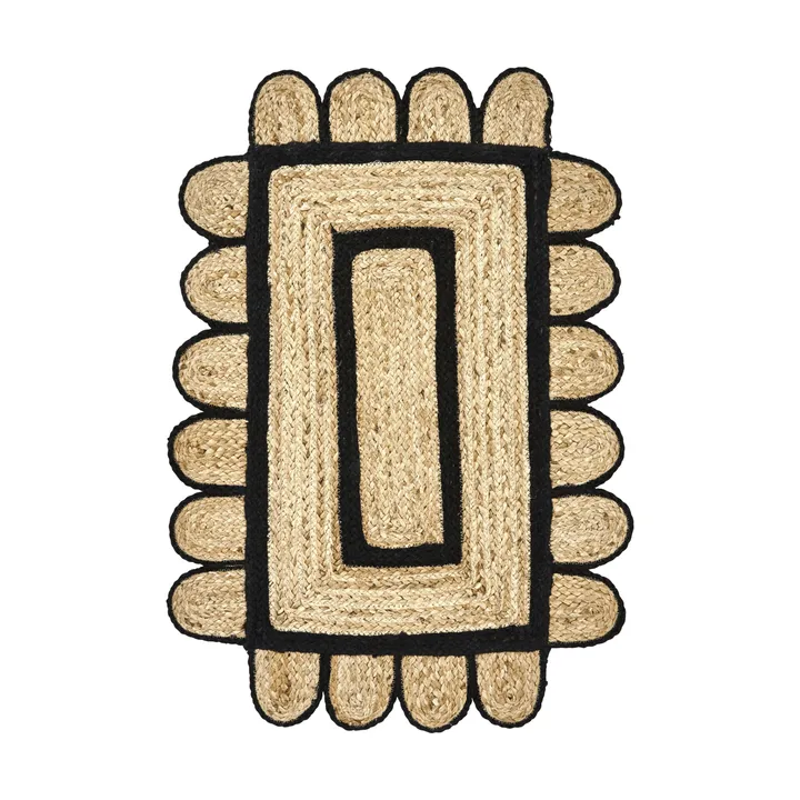 Denta doormat - Black-natural, 60x90 cm - House Doctor