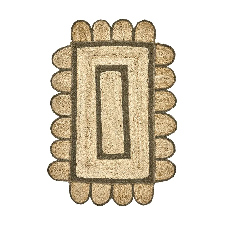 Denta doormat - Green-natural, 60x90 cm - House Doctor