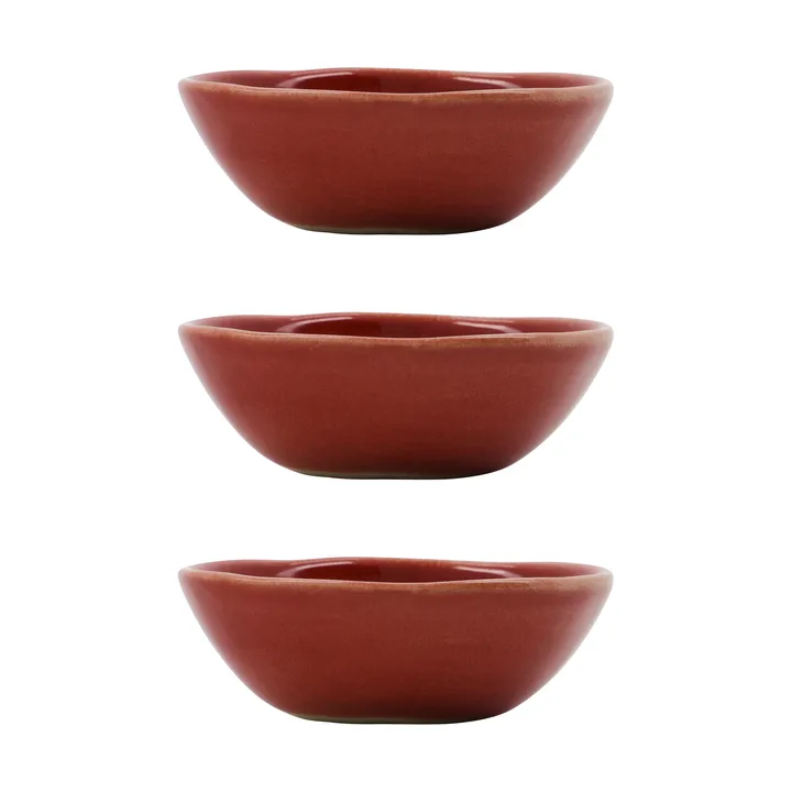 Diva bowl 4 cl 3-pack - Red - House Doctor