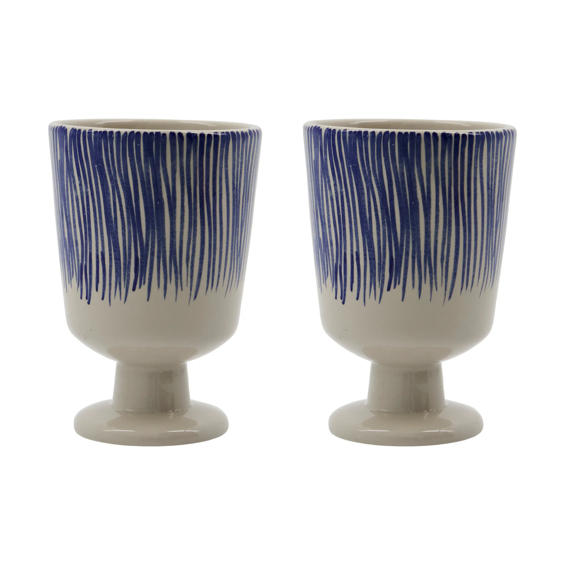 Diva mug on foot 25 cl 2-pack, Off white-Blue House Doctor