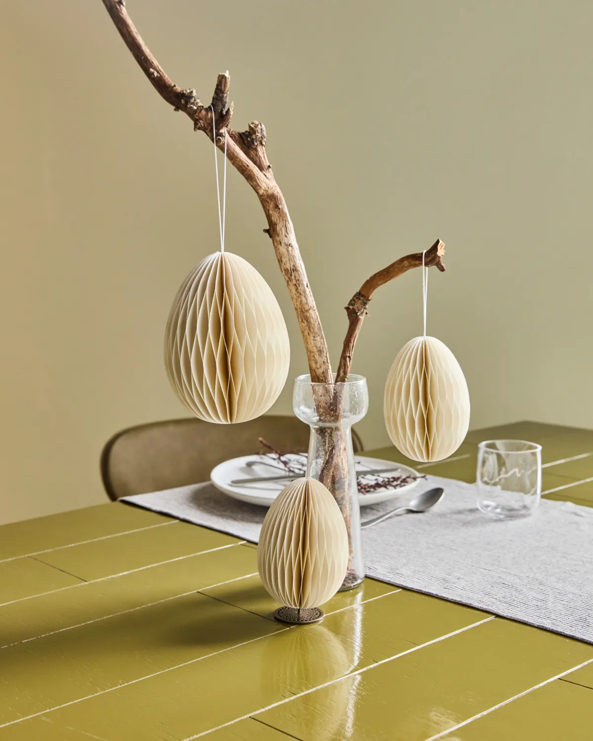 Eggs Easter hanging/decoration object 2 pieces, Off-white House Doctor