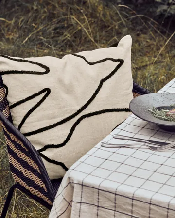 Fly cushion cover 50x50 cm - Black-off white - House Doctor