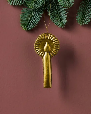 Glory Christmas hanging ornament 4-pack - Antique brass - House Doctor