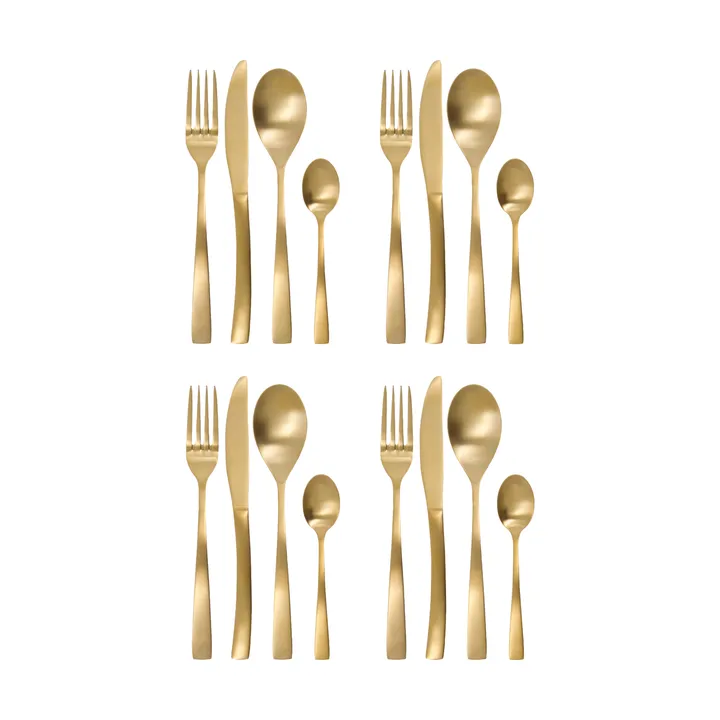 Golden cutlery set 16 pieces - Golden - House Doctor