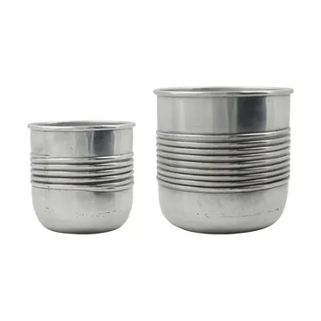 Groove planter aluminium 2 parts - Antique silver finish - House Doctor
