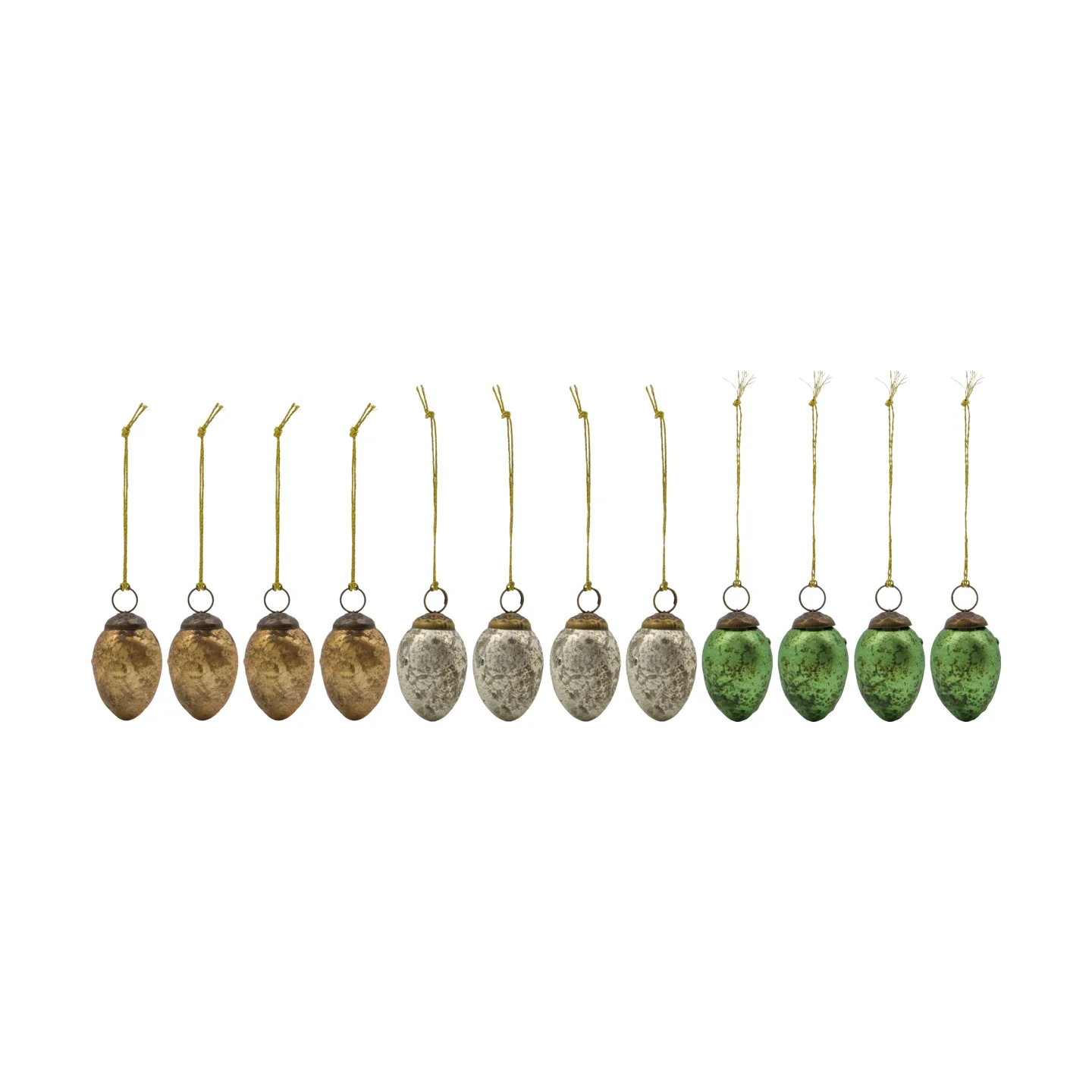 House Doctor egg Easter hanging 12 pieces, Green, Pink, Off-white House Doctor