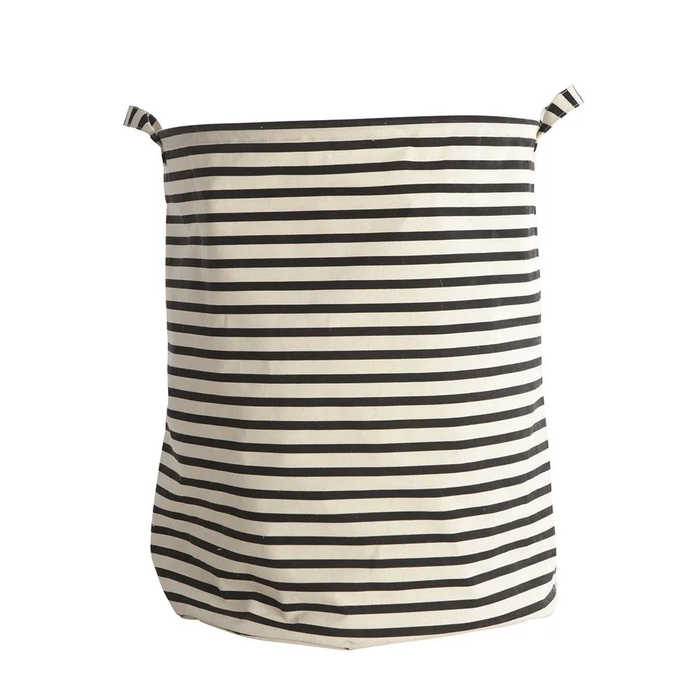 House Doctor laundry bag stripes, black-white House Doctor