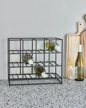 House Doctor wine rack 12 bottles 41x35 cm - Black - House Doctor