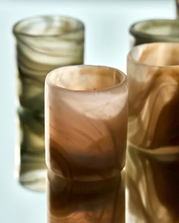Kae tealight holder Ø7x8 cm - Beige - House Doctor