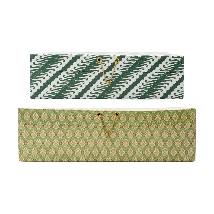Keep storage boxes khaki-green - 2 pieces - House Doctor