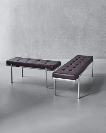 Lao bench - Mulberry-chrome, 110 cm - House Doctor