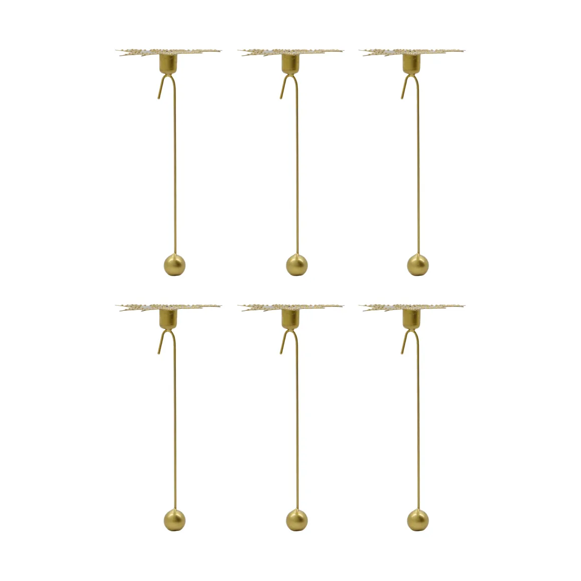 Leaves candle holder 4-pack, Antique brass colour House Doctor