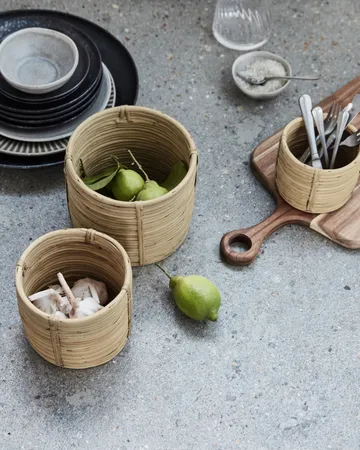 Linder baskets 3 pieces - Nature - House Doctor