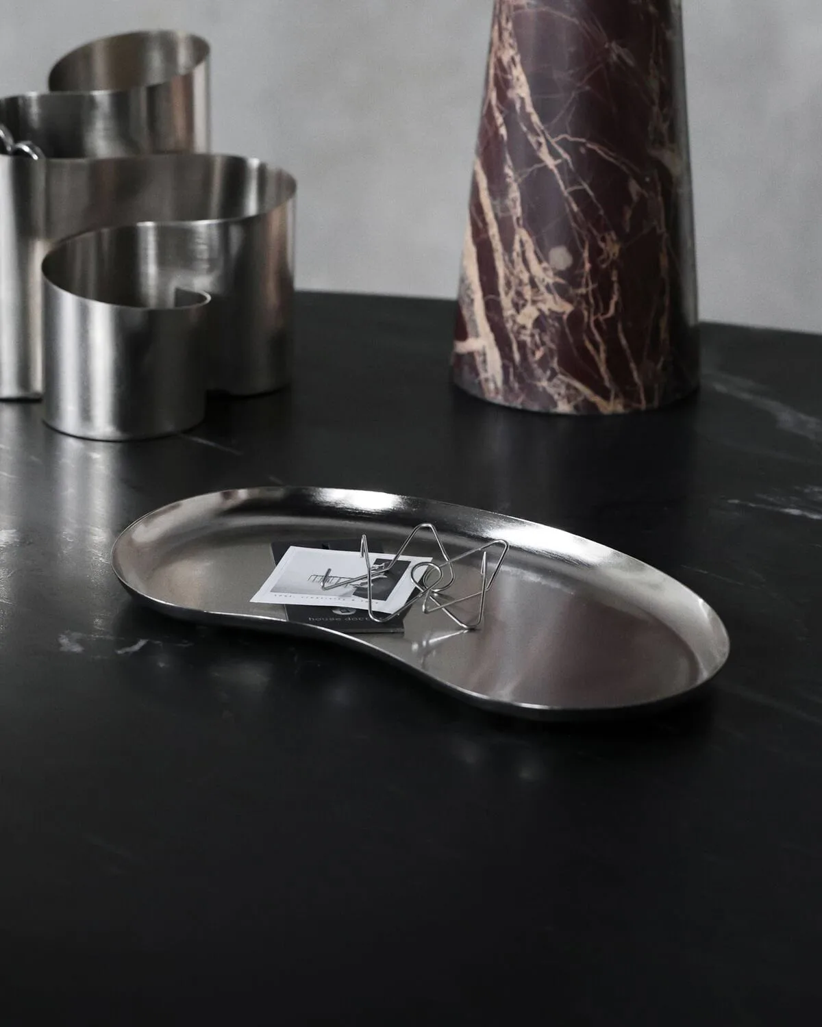 Osea tray 15x28 cm, Silver finish House Doctor