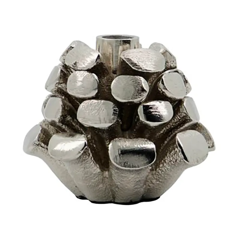 Pine Cone candle stick Ø7.5 cm, Antique silver House Doctor