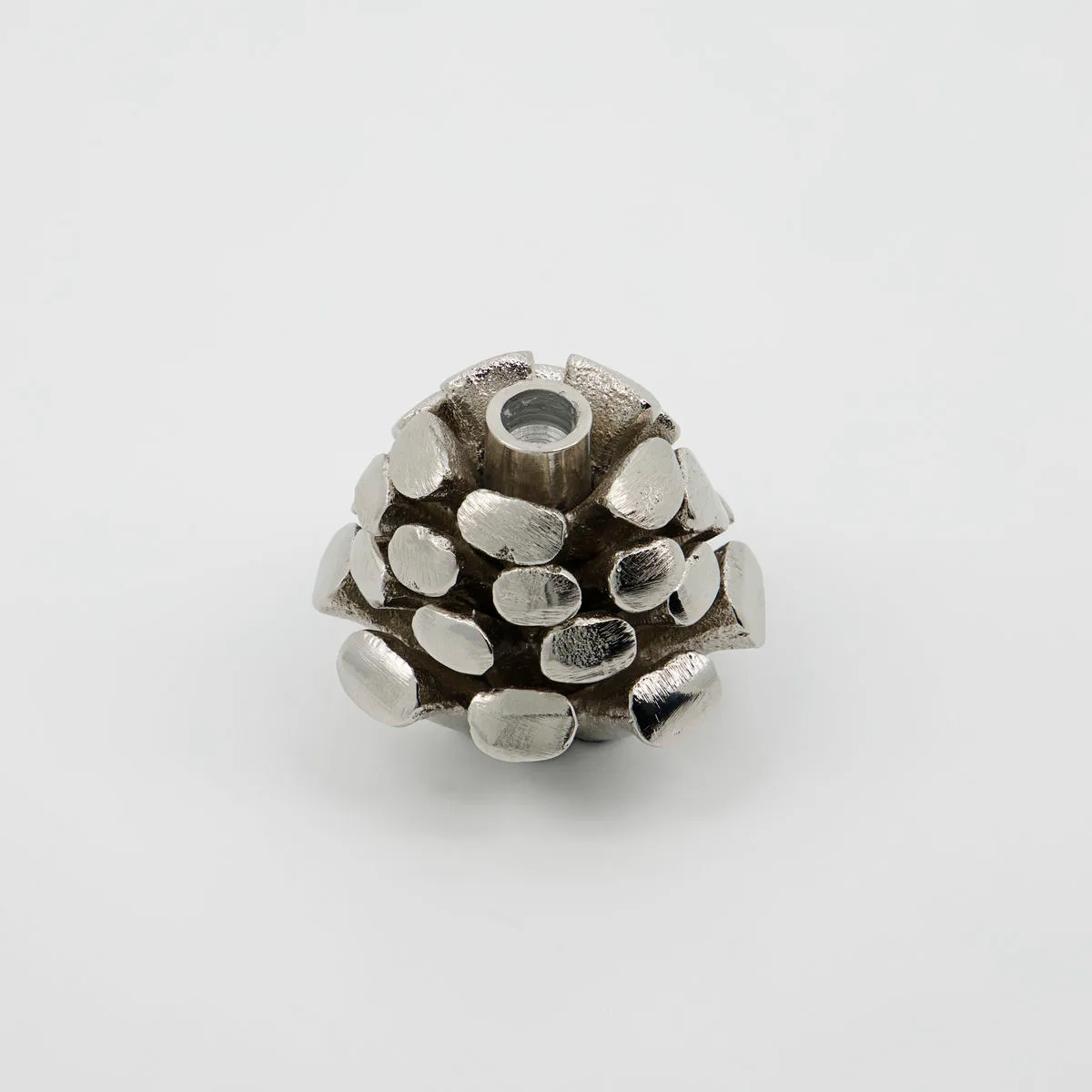 Pine Cone candle stick Ø7.5 cm, Antique silver House Doctor