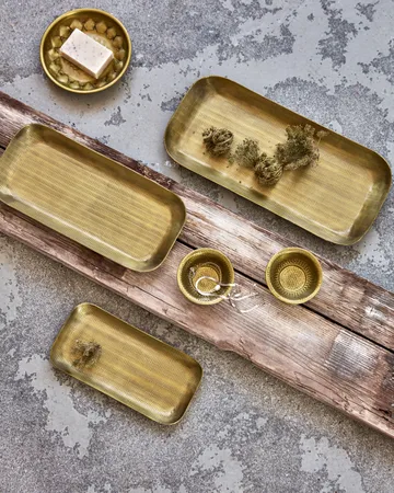 Plato decorative tray 3 pieces - Golden - House Doctor