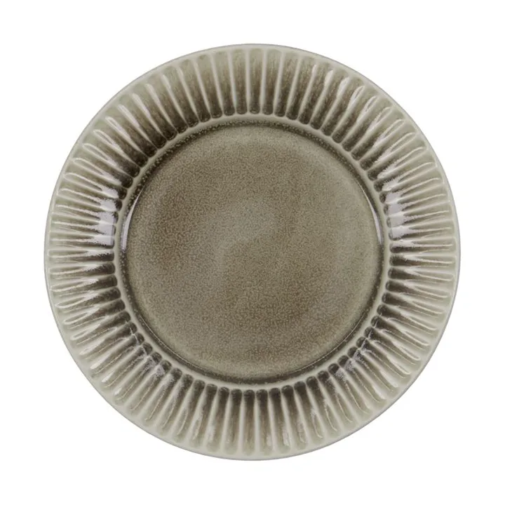 Pleat breakfast plate Ø22 cm - Grey-brown - House Doctor