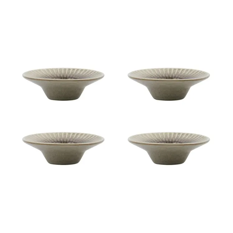 Pleat egg cup 4-pack, Grey-brown House Doctor