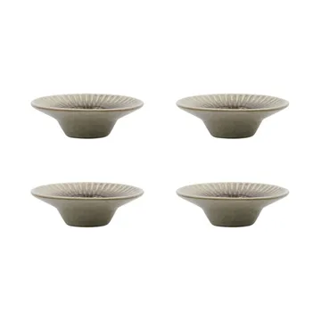 Pleat egg cup 4-pack - Grey-brown - House Doctor