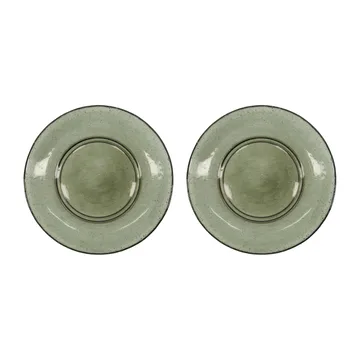 Rain small plate Ø21 cm 2-pack - Green - House Doctor