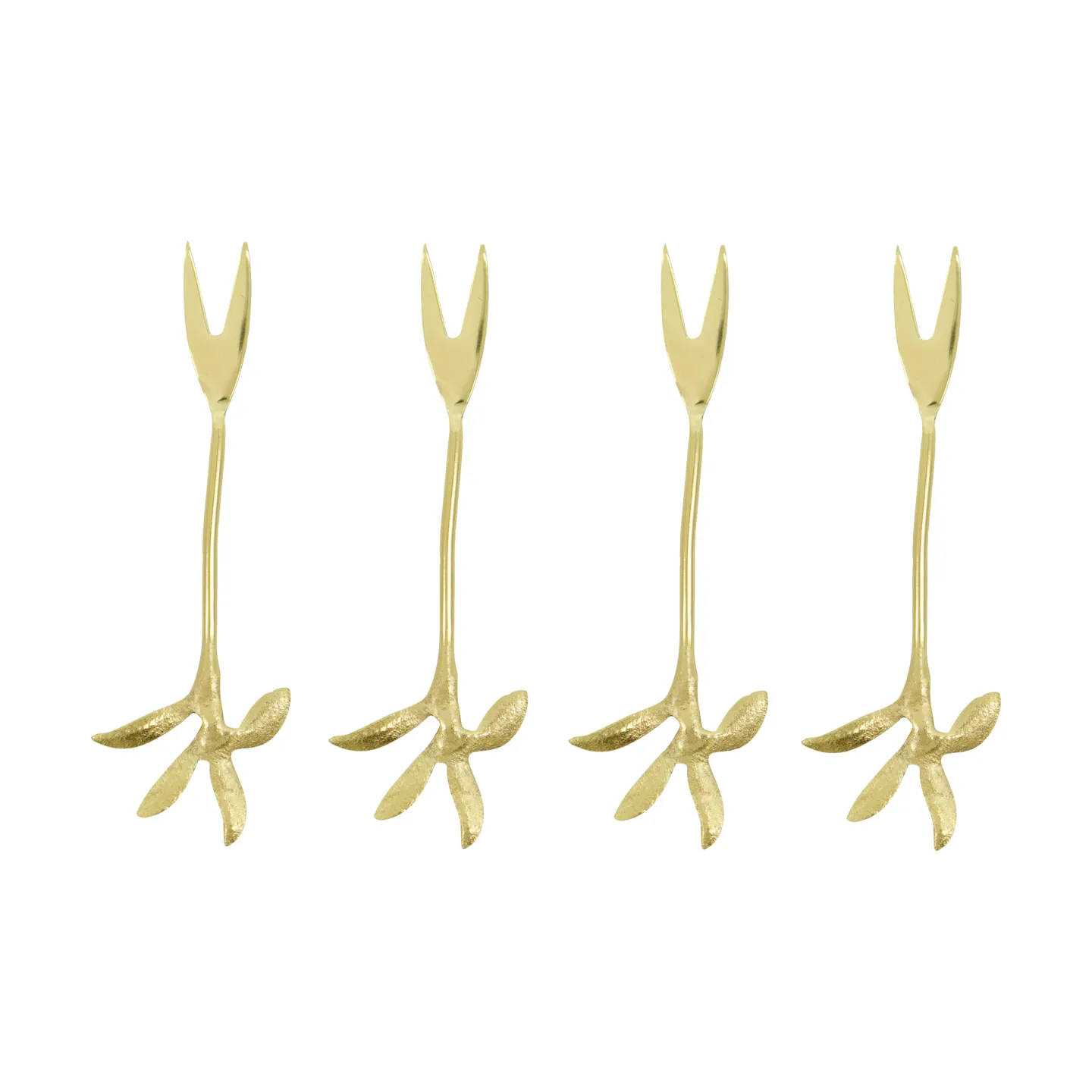 Serve serving fork 4-pack, Antique gold House Doctor
