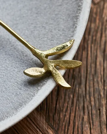 Serve serving spoon 4-pack - Antique gold - House Doctor
