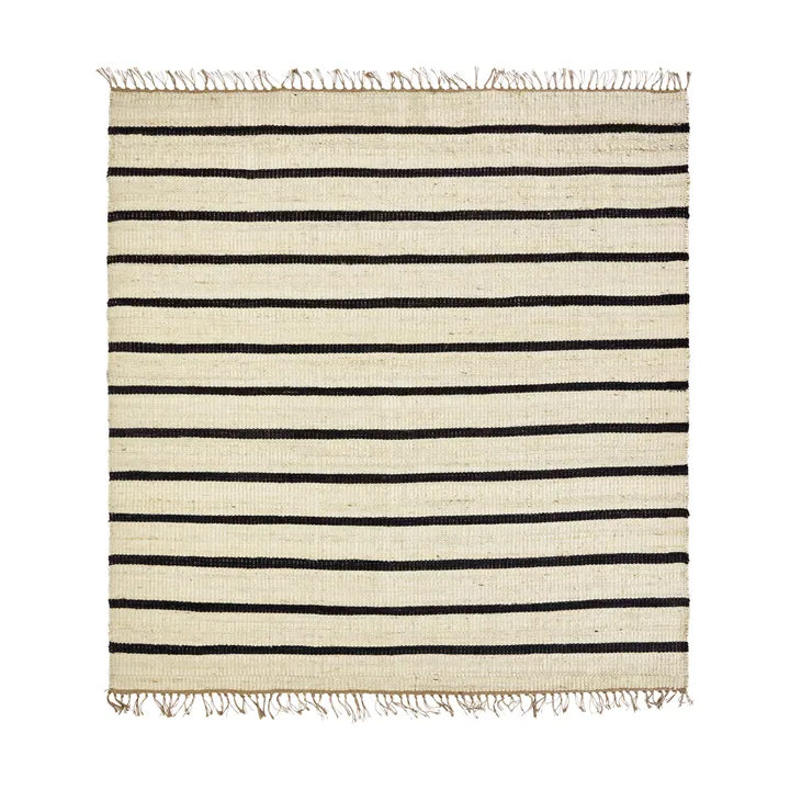 Sima rug 180x180 cm - Black-natural - House Doctor
