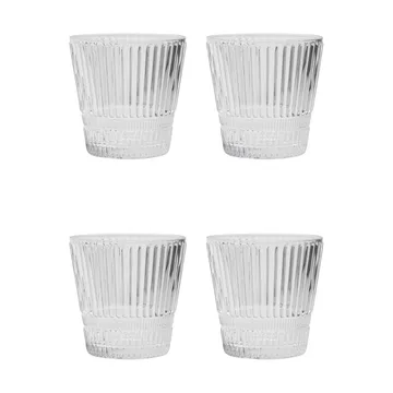 Slots water glass 4-pack - Clear - House Doctor
