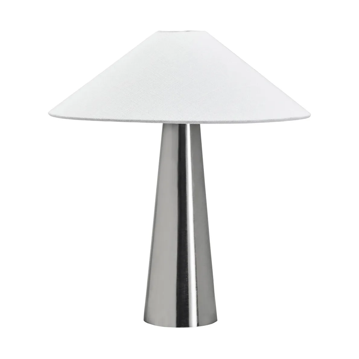 Soffi table lamp, Brushed silver-Off-White, Ø42x48 cm House Doctor