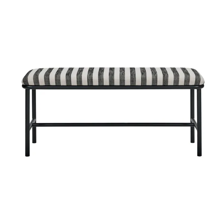 Toda bench 100 cm - Black-White - House Doctor