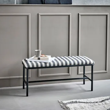 Toda bench 100 cm - Black-White - House Doctor