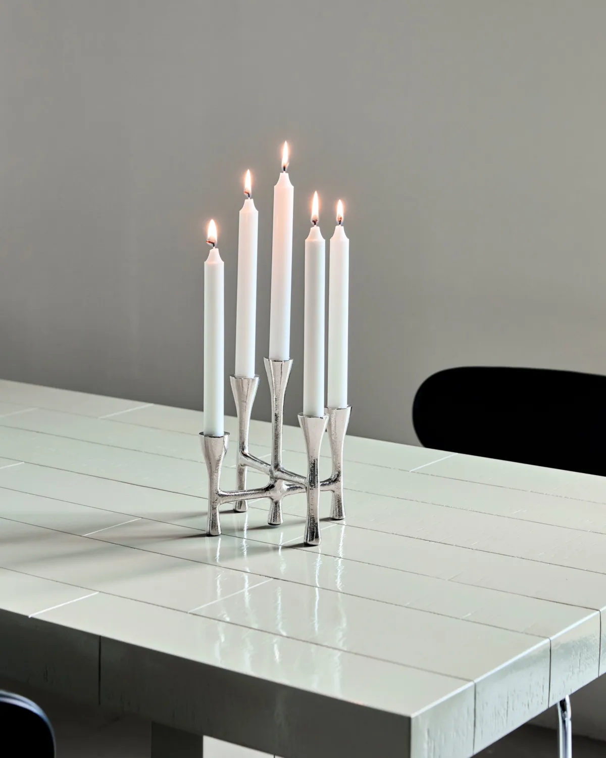 Tristy candle holder 20 cm, Silver finish House Doctor