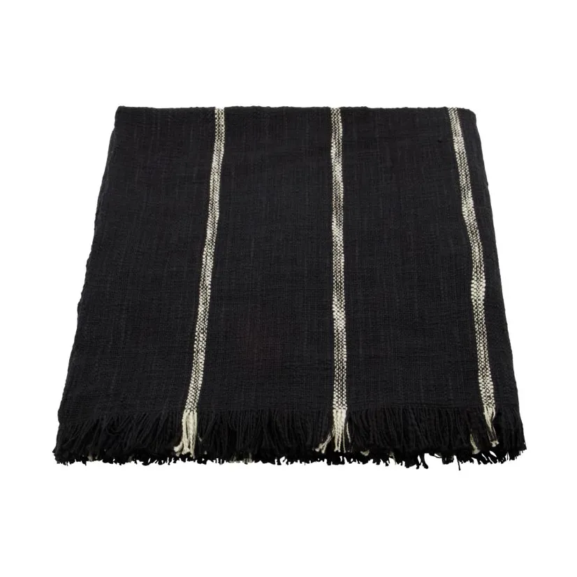 Tuur bedspread 130x180 cm, Black off-white House Doctor