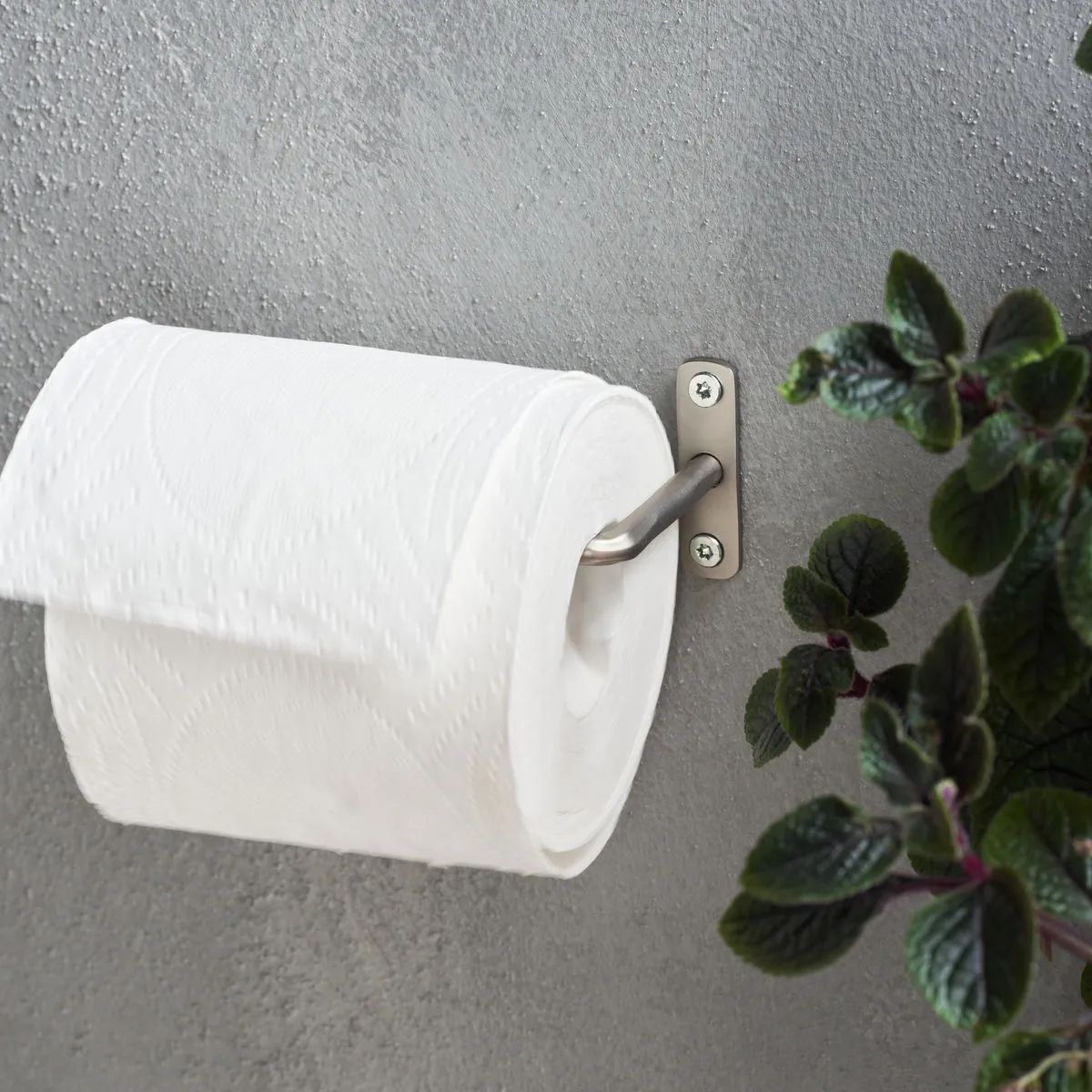 Welo toilet paper holder, Brushed silver House Doctor