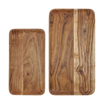 Wood tray 2 pieces - Nature - House Doctor