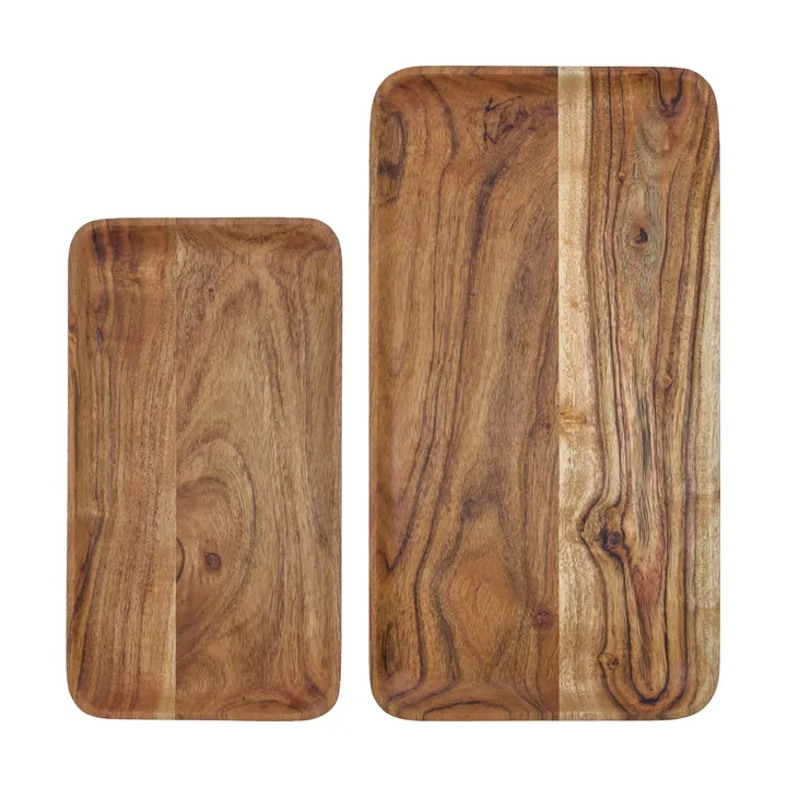 Wood tray 2 pieces - Nature - House Doctor