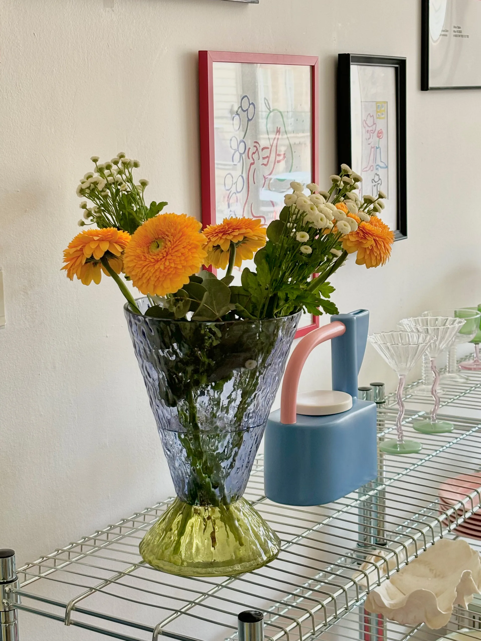 Abyss vase, Blue Hübsch