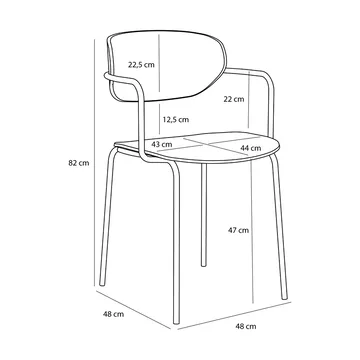Arch chair - Light grey - Hübsch
