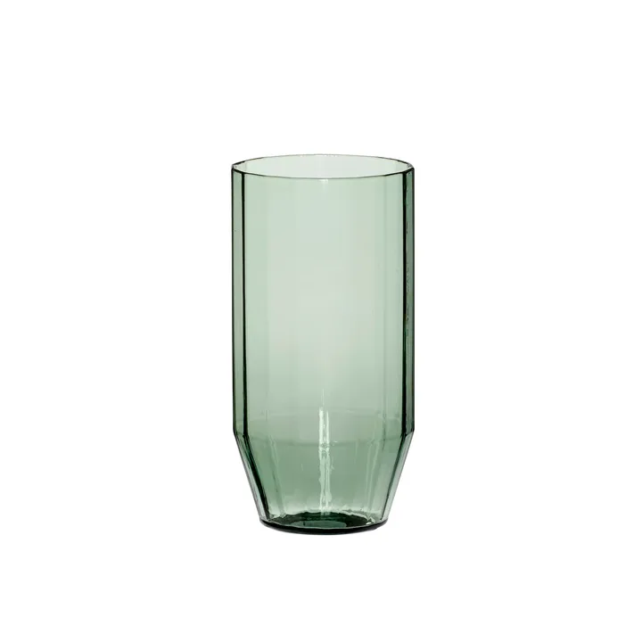 Aster water glass 14 cm - Green - Hübsch