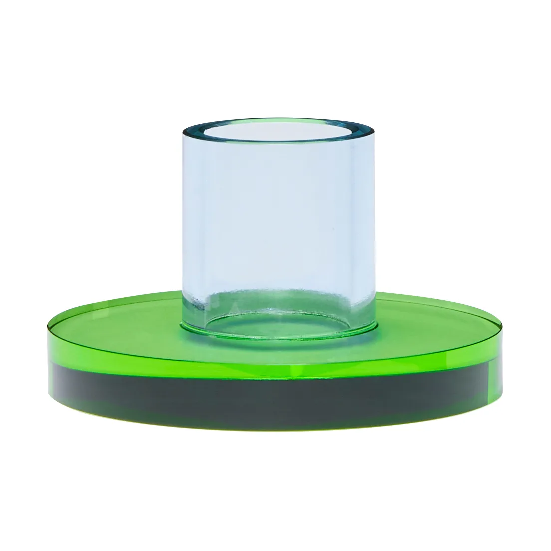 Astra candle holder small, Blue-green Hübsch