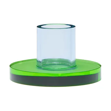 Astra candle holder small - Blue-green - Hübsch
