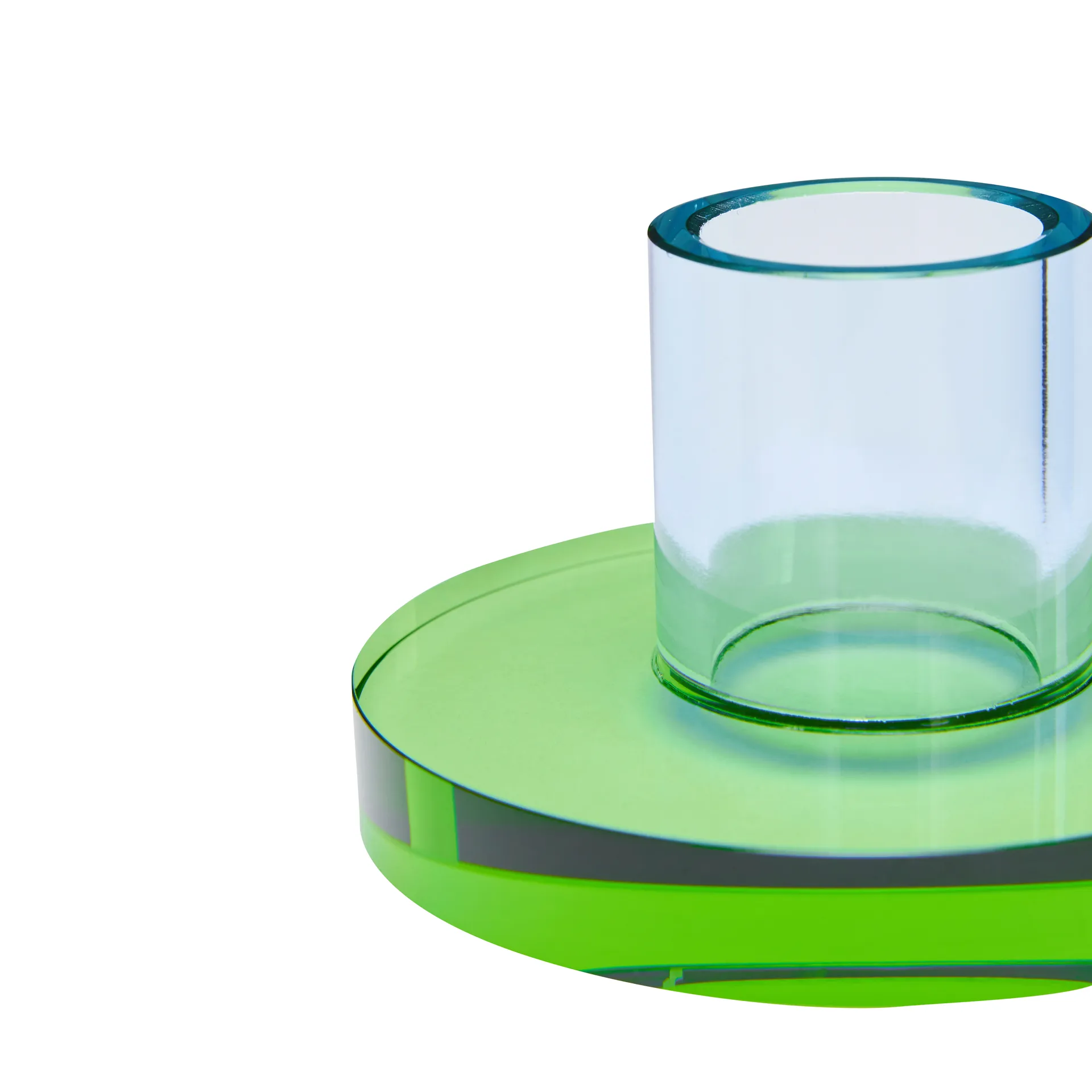 Astra candle holder small, Blue-green Hübsch