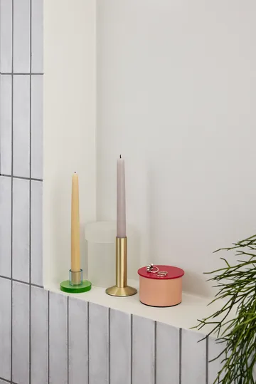 Astra candle holder small - Blue-green - Hübsch