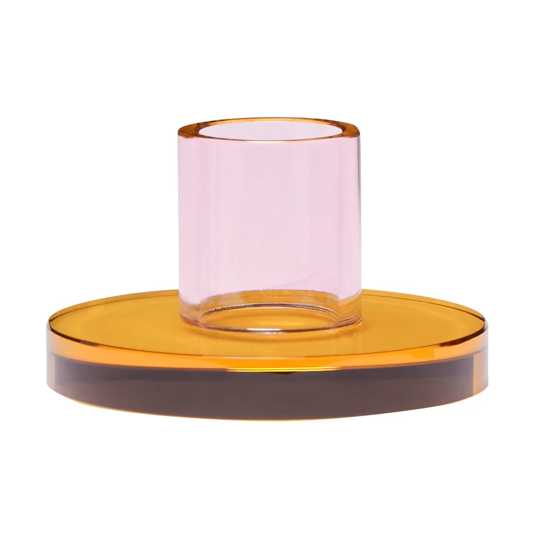 Astra candle holder small, Pink-orange Hübsch