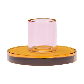 Astra candle holder small - Pink-orange - Hübsch