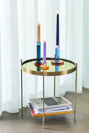 Astra candle holder small - Pink-orange - Hübsch
