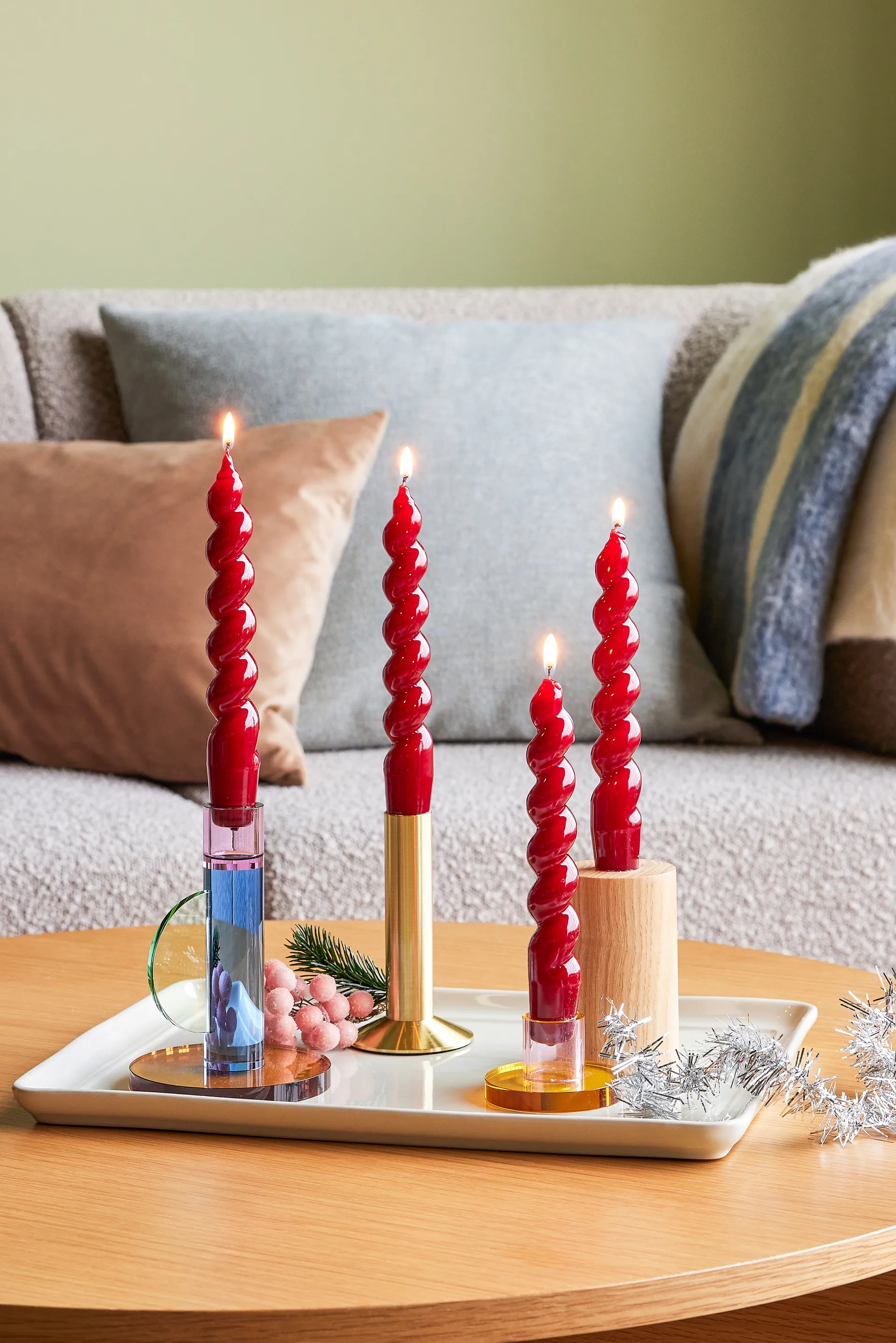 Astro candleholder, Blue Hübsch