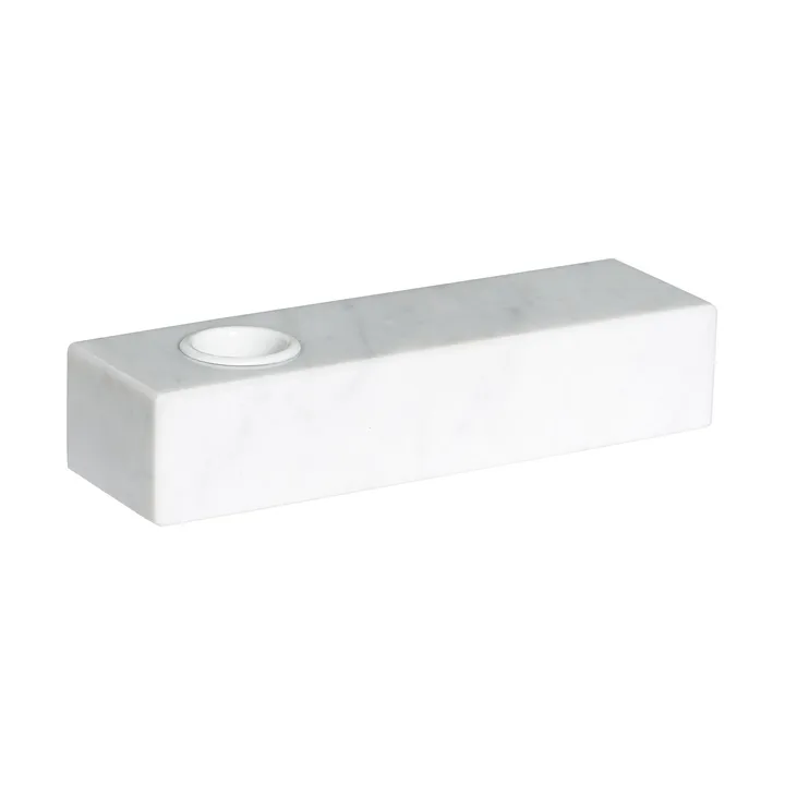 Brick candle holder - White - Hübsch